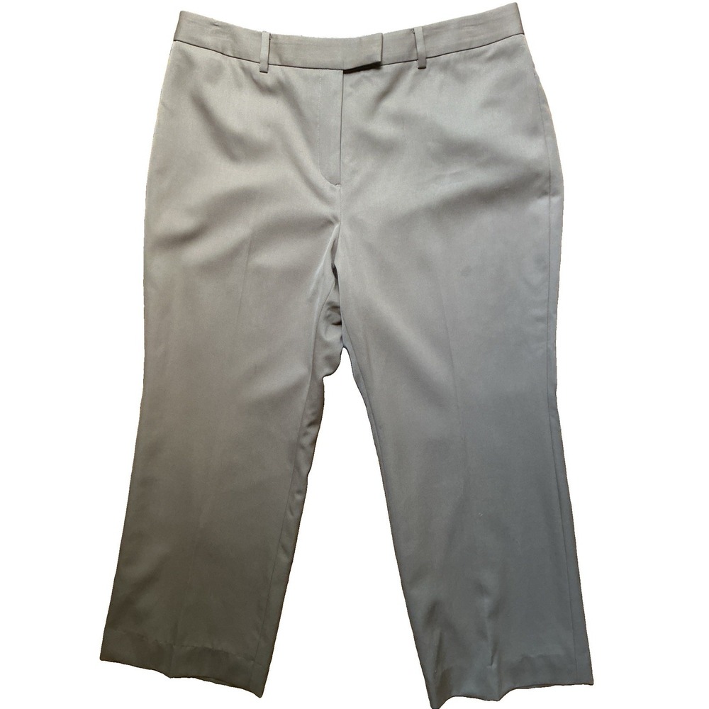 Brooks Brothers Caroline Fit Wide Leg Size 14 P Wool Trousers Beige Dress Pants